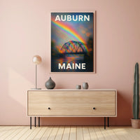 Auburn Maine Rainbow Bridge Photography Wanderlust Poster