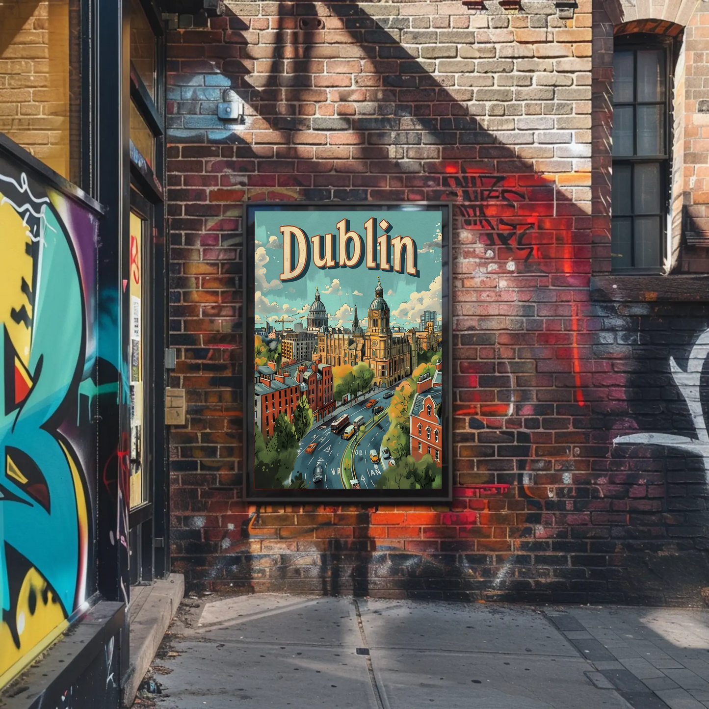 Vintage Poster - Dublin Skyline View