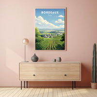 Scenic Bordeaux Vineyards Poster