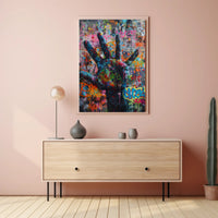 Urban Graffiti Handset Vibrant Artistic Pop Culture Poster