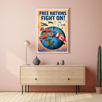 Free Nations Unite Poster PosterGoat