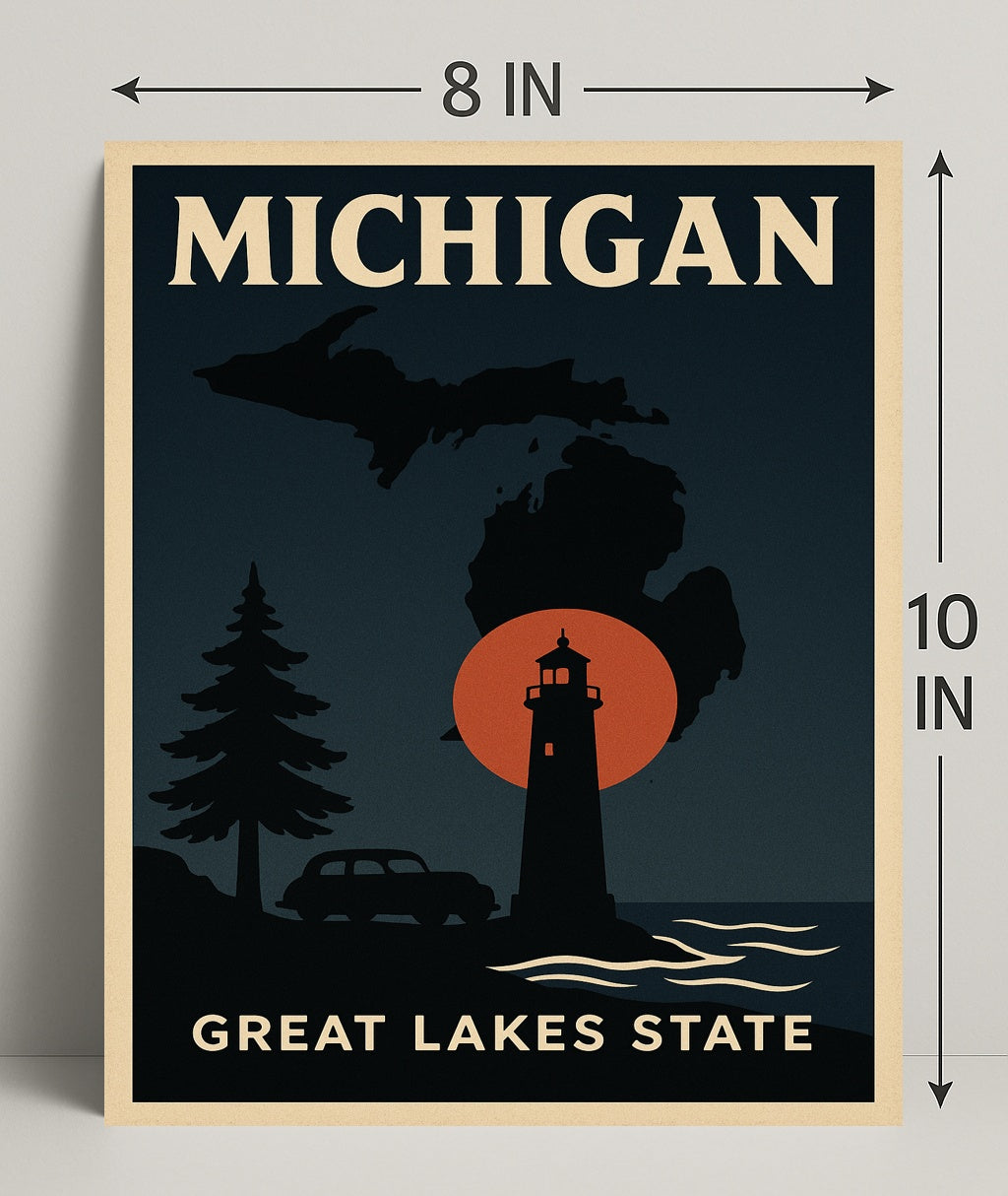 Michigan Great Lakes State Poster PosterGoat
