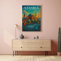 Istanbul City of Dreams Poster Wall Art for Home Decor