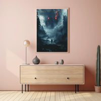 Aurora Borealis Lighthouse Dreamscape Night Sky Poster PosterGoat