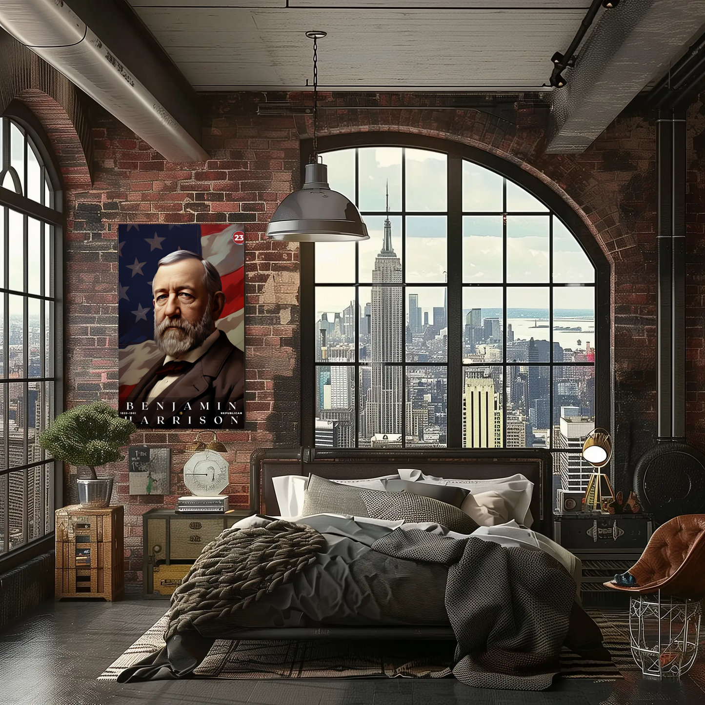 Benjamin Harrison 23rd President Of The United States Portrait