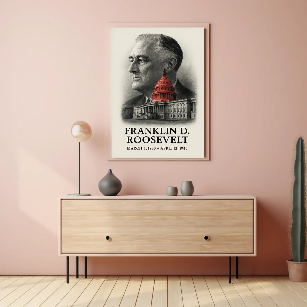 Franklin D. Roosevelt 32nd President of the United States Reflections Poster