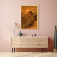 Serene Sunset Canyon Adventure Travel Poster