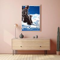 Vintage Upper Austria Skiing Adventure Travel Poster PosterGoat