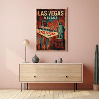Las Vegas Vintage Travel Art Deco Collector Poster
