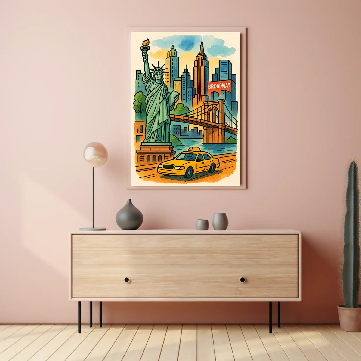 Discover New York City Iconic Landmarks Illustration