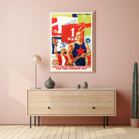 Vintage Soviet Sports Propaganda May Day Poster