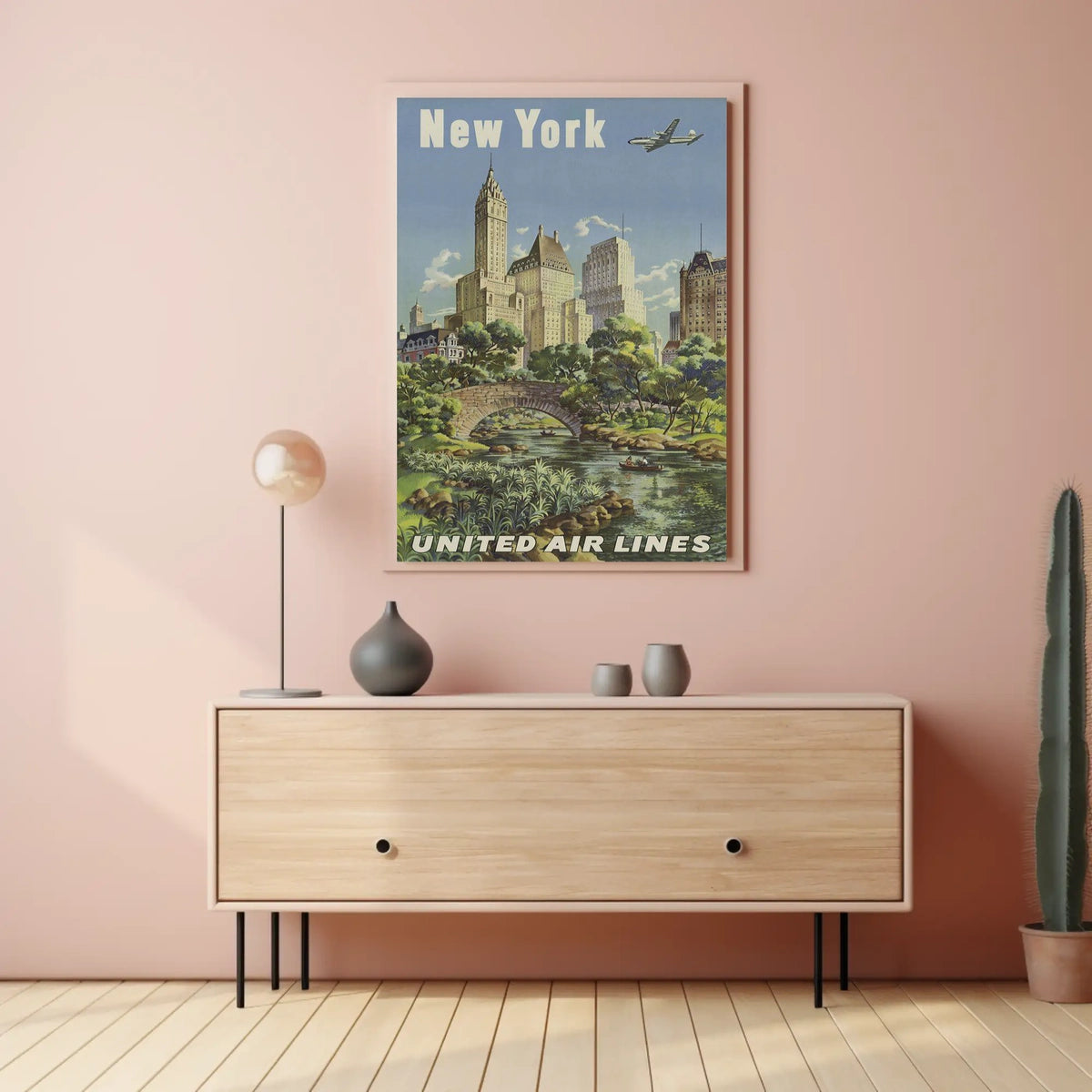 New York City Travel Adventure Poster Vintage Wall Art