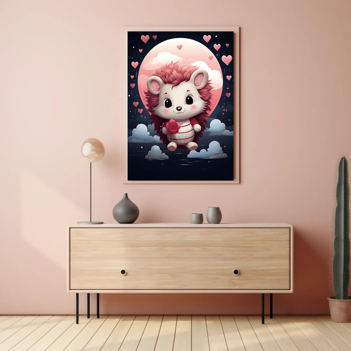 Moonlight Romance Digital Painting Poster