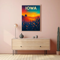 Iowa Sunset Landscape Poster