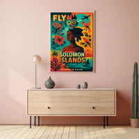 Vibrant Solomon Islands Adventure Travel Poster PosterGoat