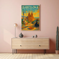 Barcelona The Artistic Heart of Spain Description Experience the Poster