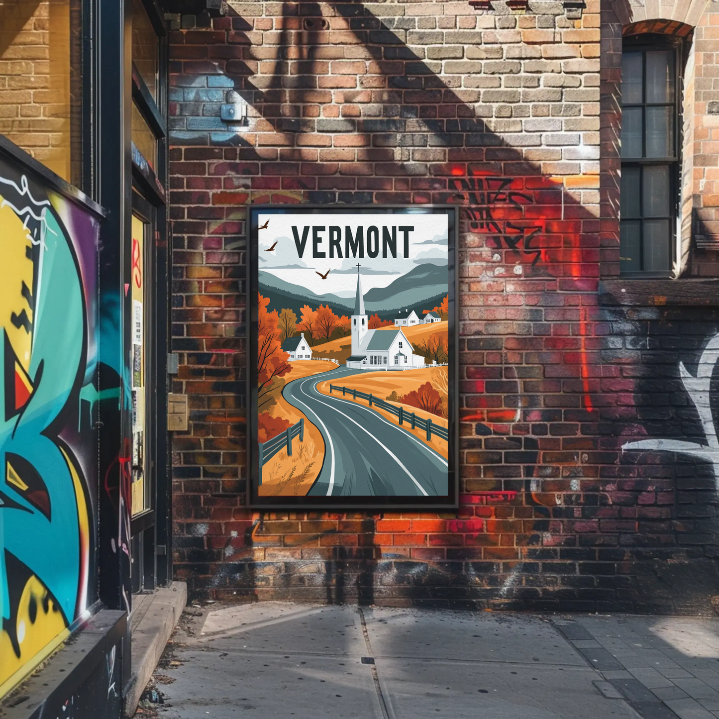 Vermont Vintage Poster - Fall Countryside