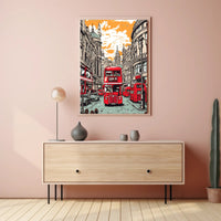 Vintage London Cityscape Poster