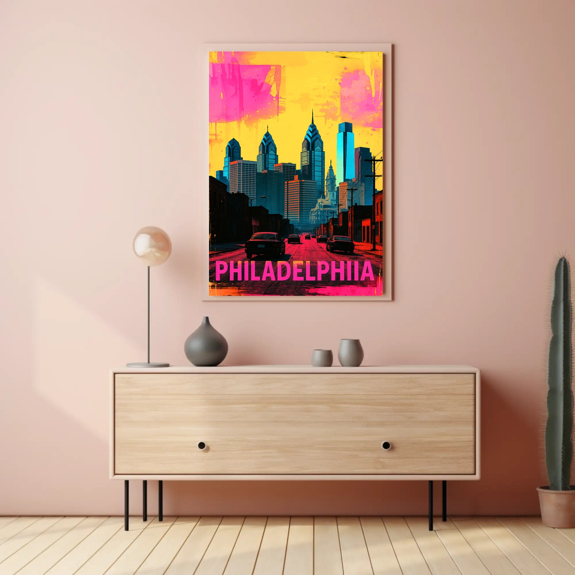 Philadelphia in Vibrant Colors Poster PosterGoat