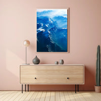 Majestic Aerial Mountain Range Photorealistic Poster