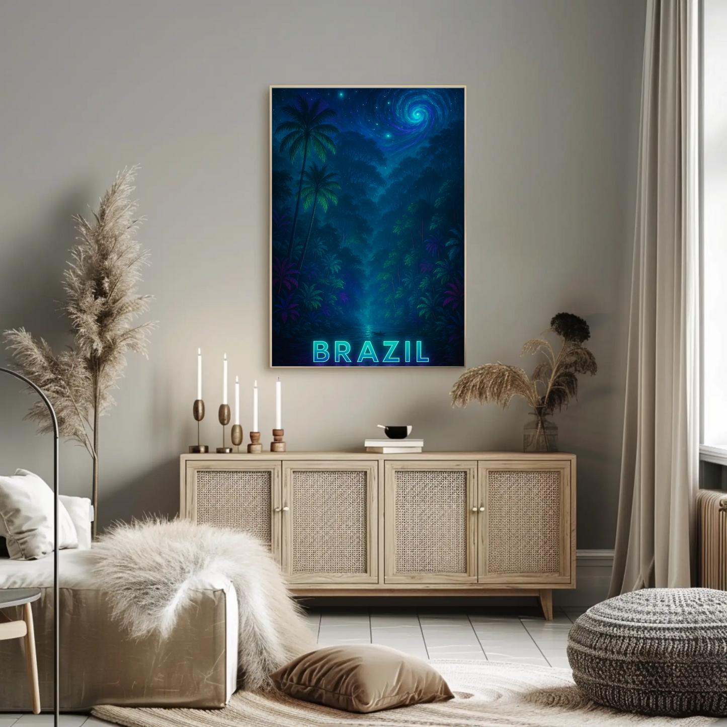 Brazil Amazon Jungle Galaxy Travel Poster