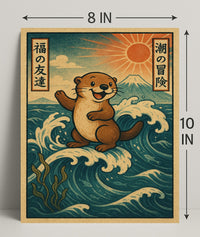 Otters Ocean Adventure Poster PosterGoat