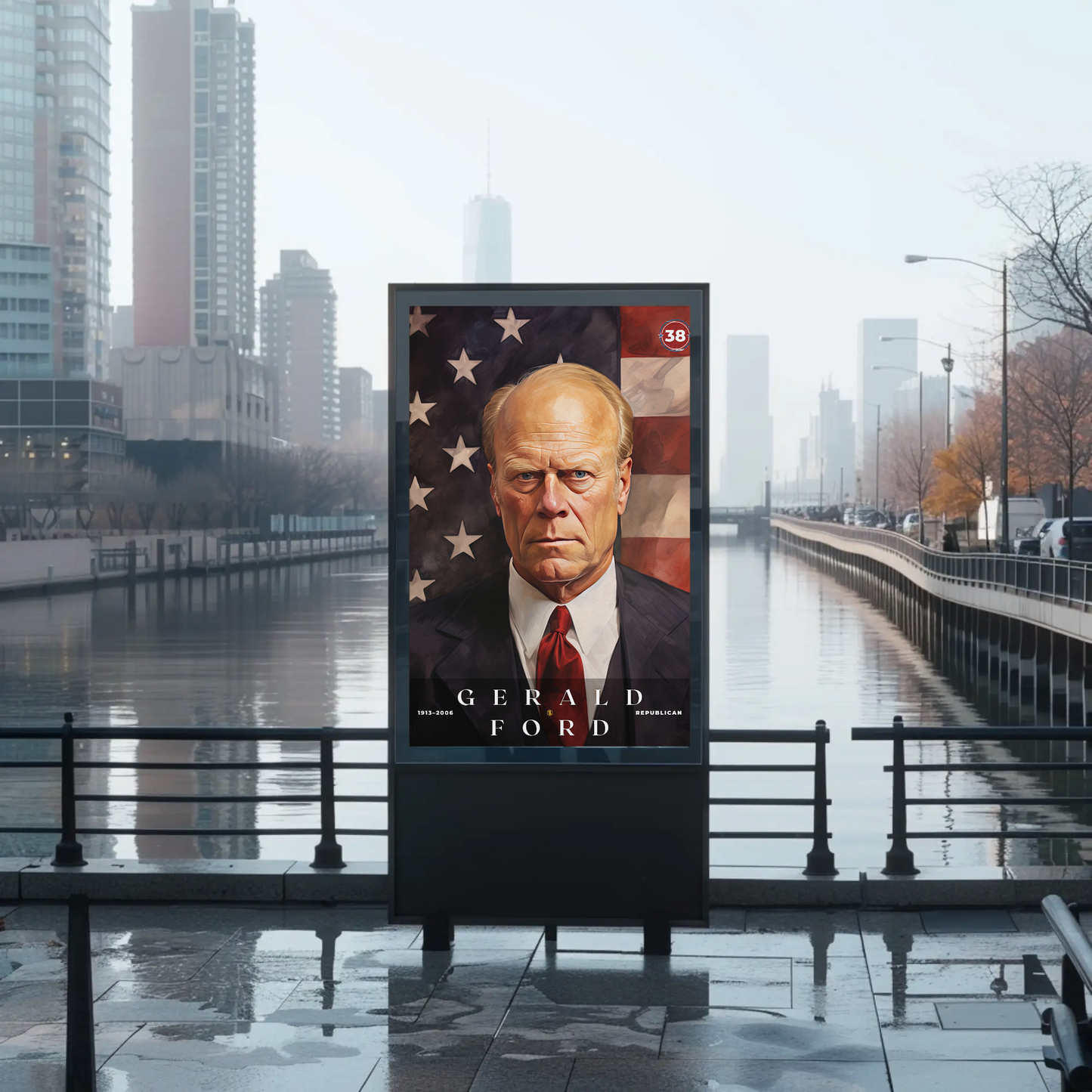 Gerald Ford 38th President Of The United States Portrait