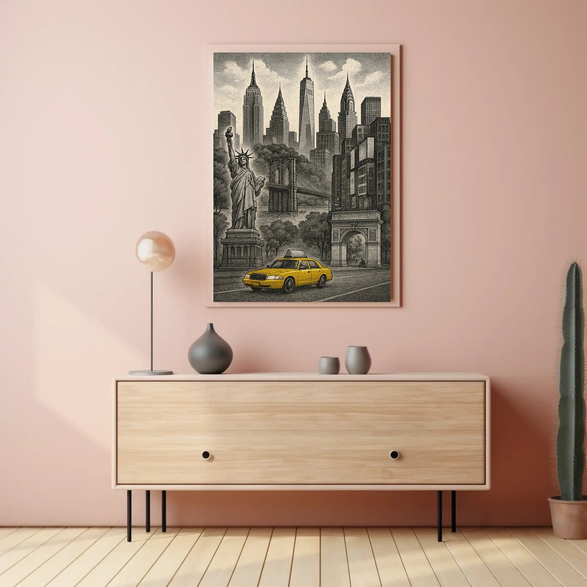 Iconic New York City Landmarks Poster