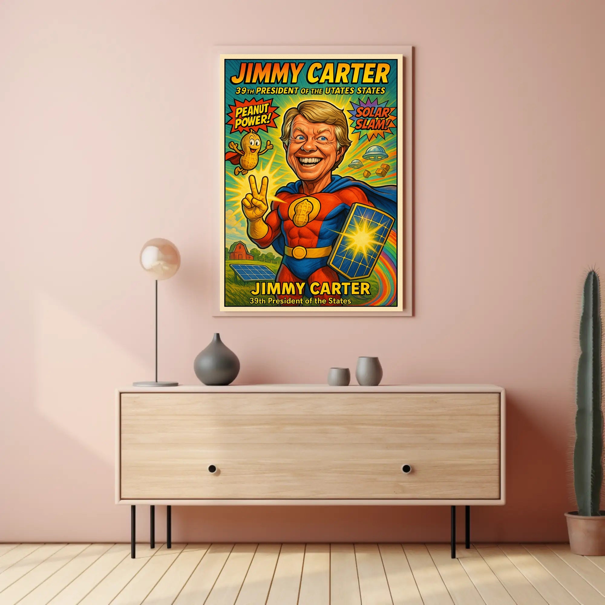 Jimmy Carter Vintage Americana Wall Print PosterGoat