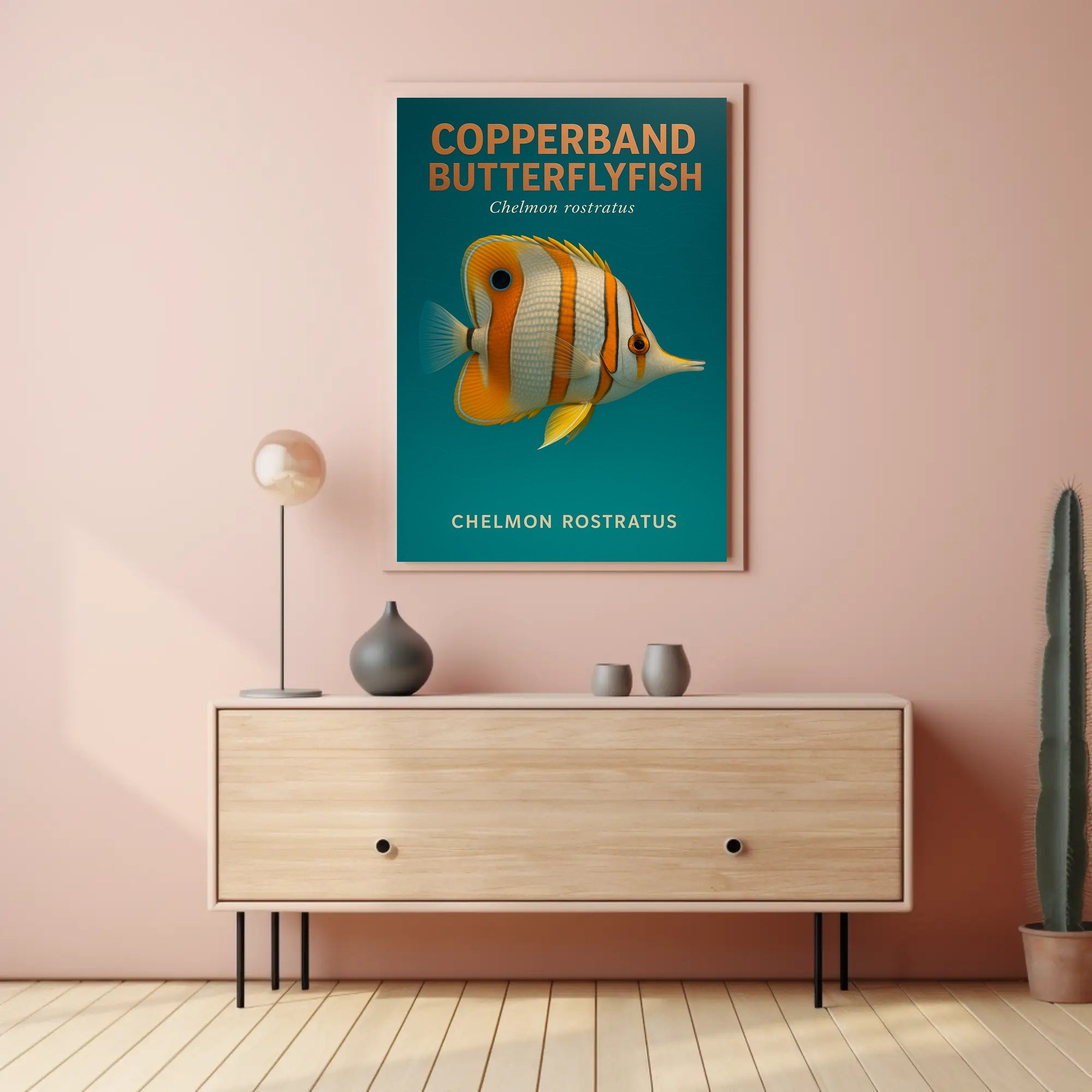 Copperband Butterflyfish Poster PosterGoat