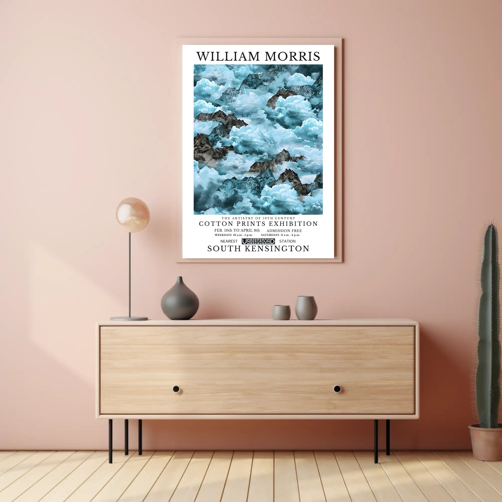 William Morris Cotton Prints Exhibition Poster