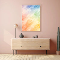 Watercolor Abstract Poster Colorful Modern Wall Art