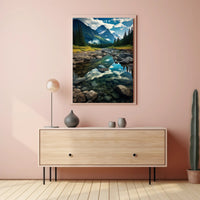 Glacier Tranquil Landscape Poster Travel Wall Art
