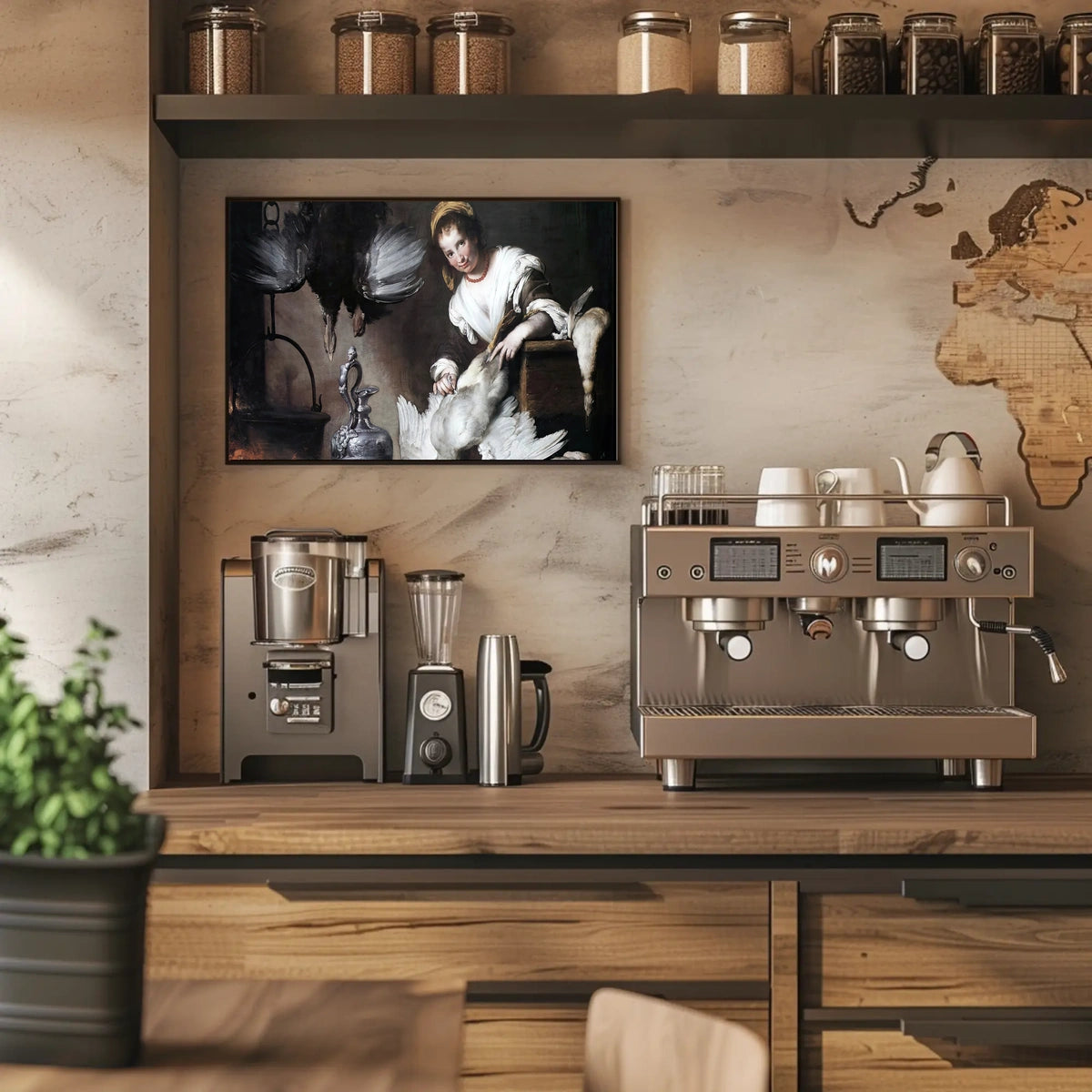 Classical Domestic Scene Baroque Realism Artistic Poster