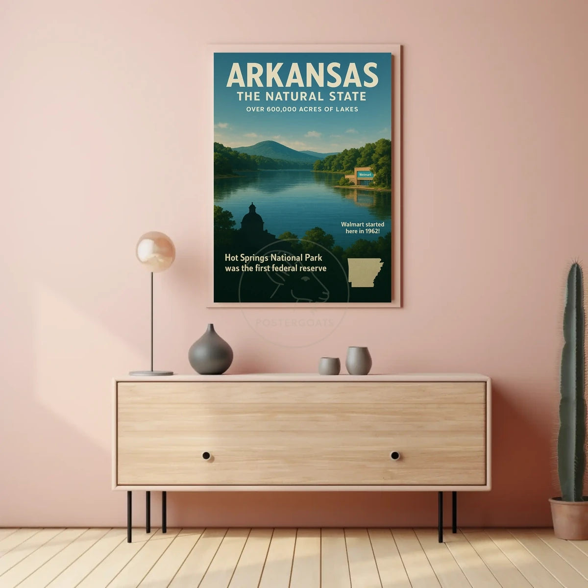 Arkansas Natural Beauty Vintage Cultural Heritage Poster