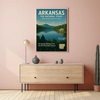 Arkansas Natural Beauty Vintage Cultural Heritage Poster