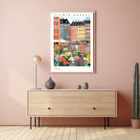 Vibrant Flower Market in Wien Poster PosterGoat