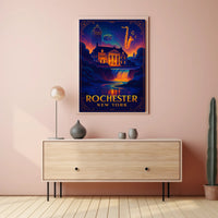 Rochester New York Scenic Travel Poster Vintage Wall Art