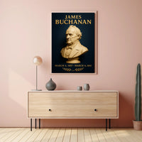 James Buchanan Vintage Presidential Portrait Historical Poster PosterGoat