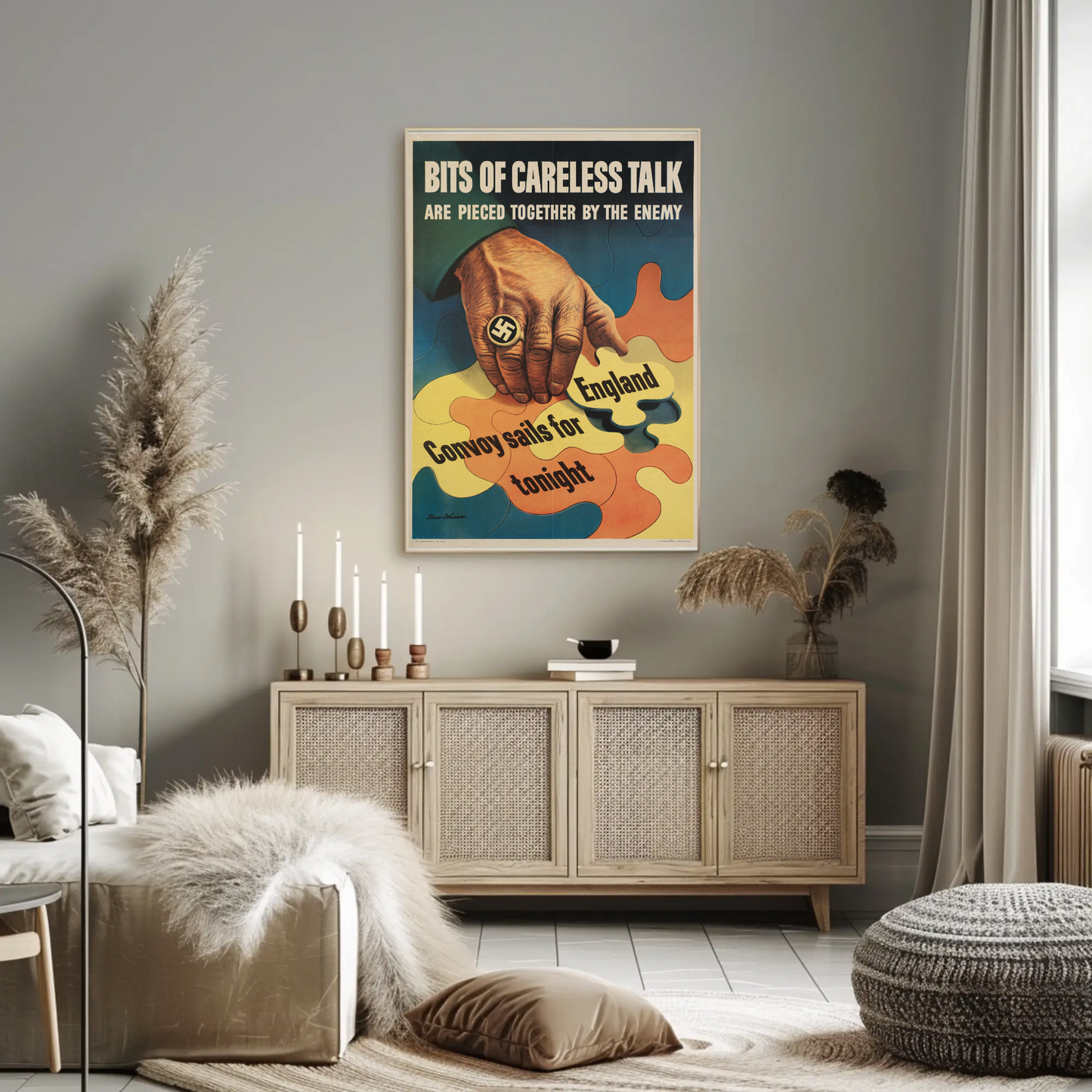 Careless Talk Enemy Nazi Puzzle Poster Travel Poster