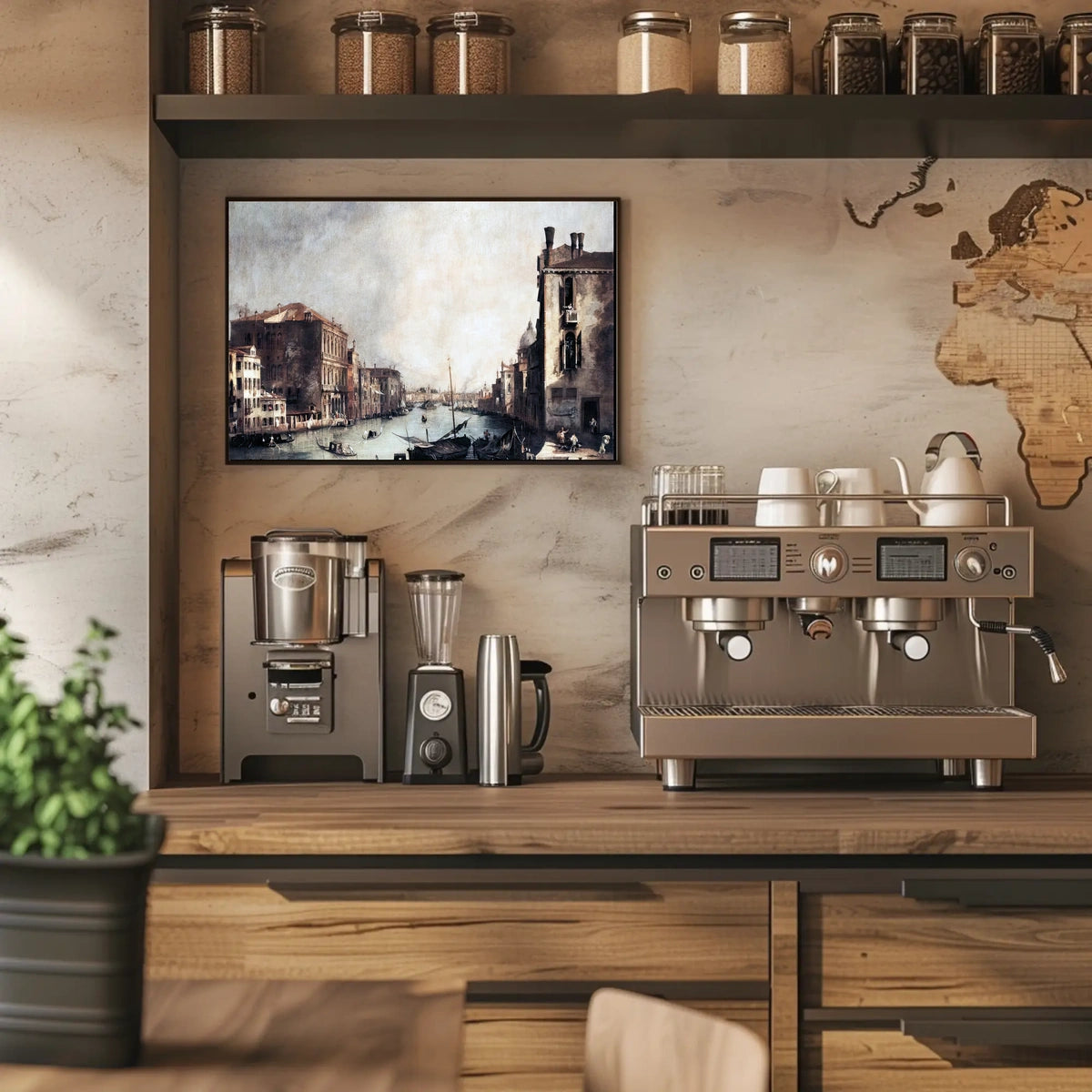 Venetian Canal Masterpiece: European Landscape Urban Cityscape Poster