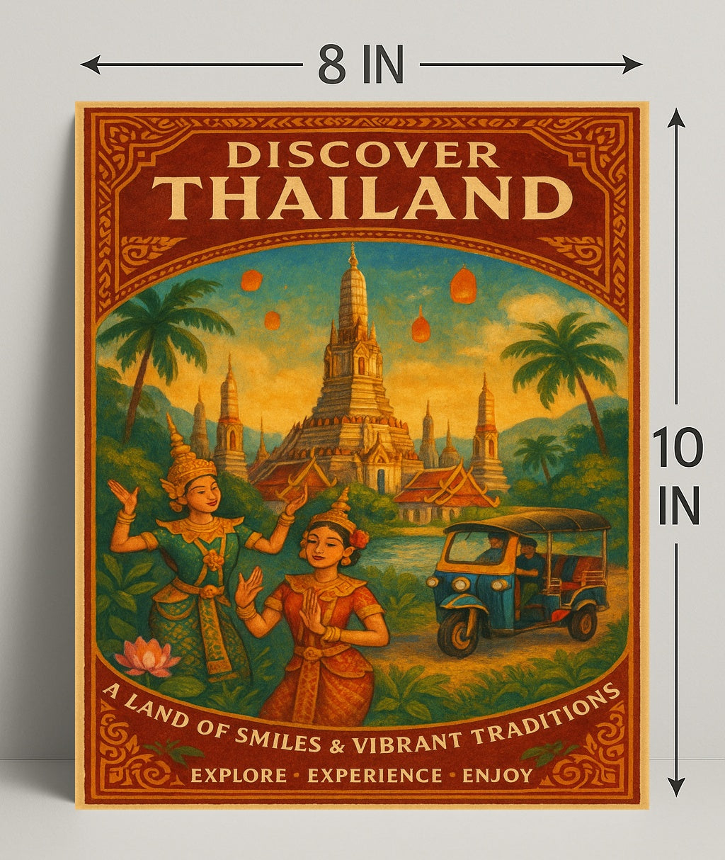 Discover Thailand Vintage Poster Art Print PosterGoat