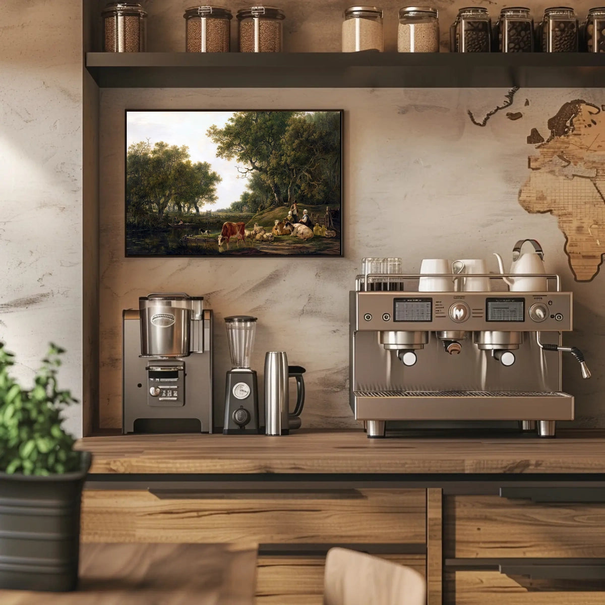 Idyllic European Countryside: Artistic Poster