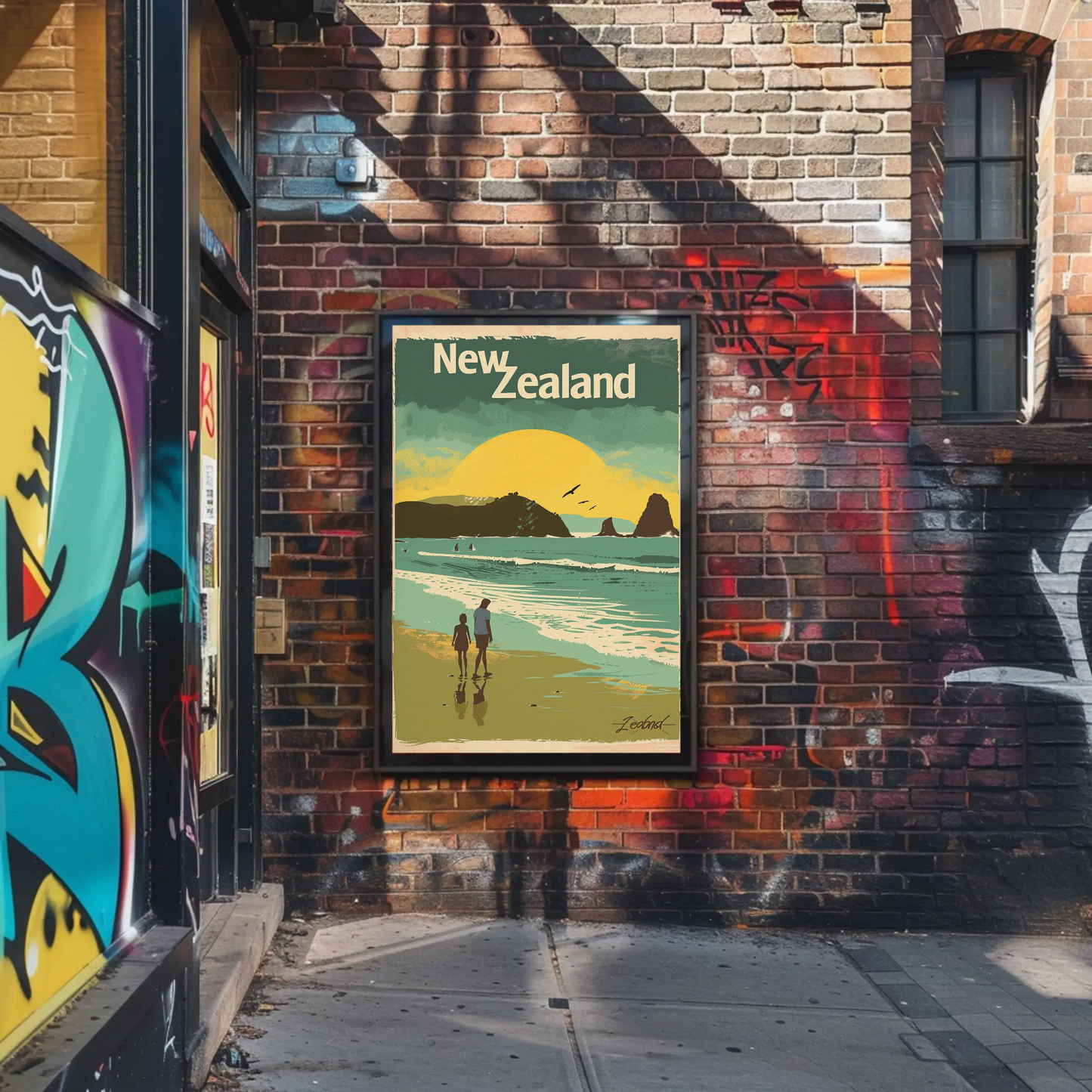 New Zealand Vintage Travel Poster