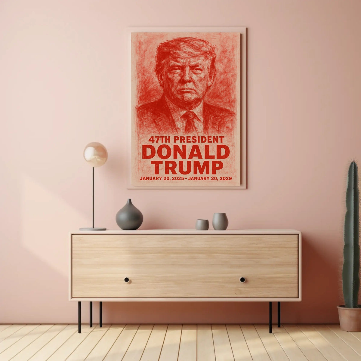 Trump Leadership Red Pop Art Patriotic Poster