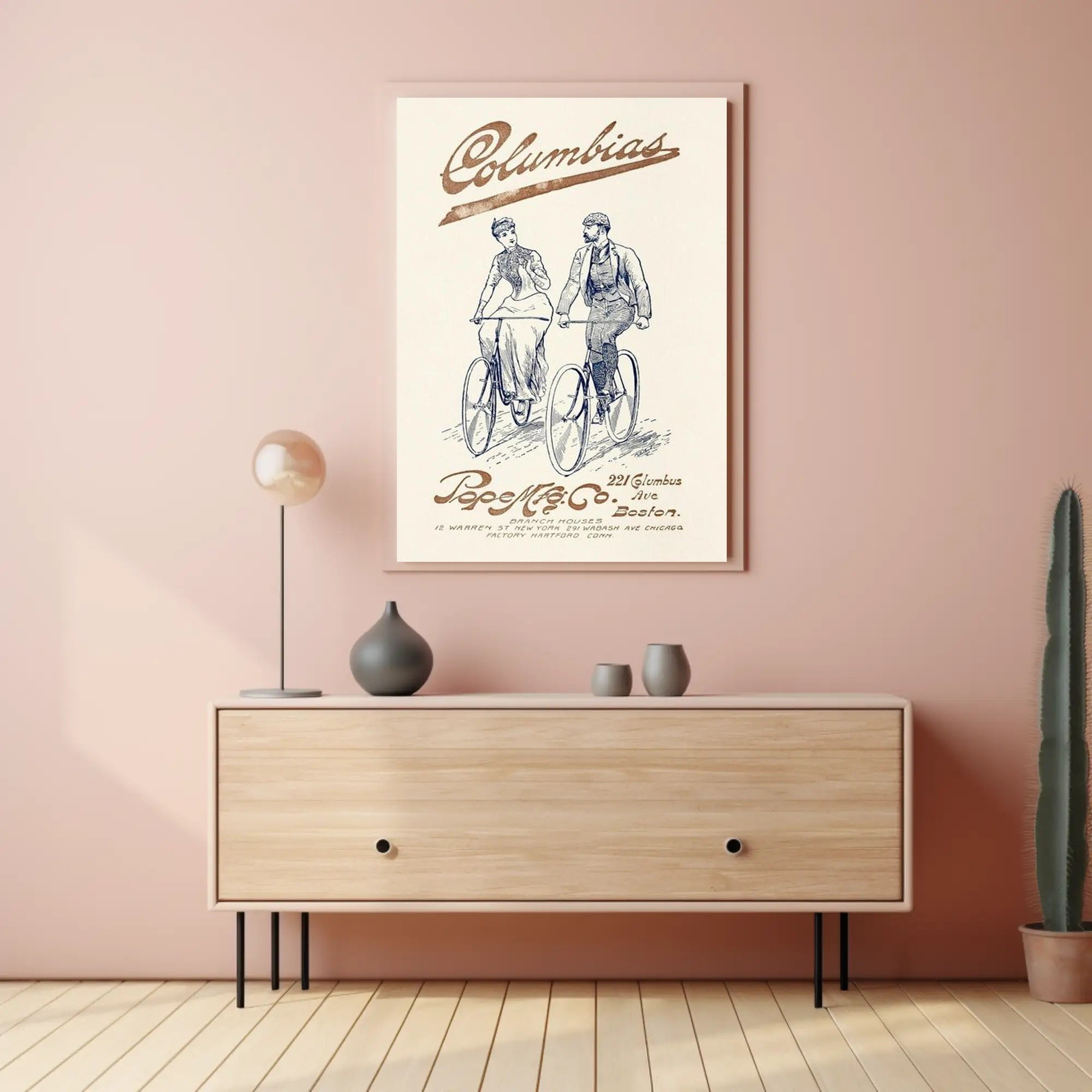 Vintage Columbia Bicycles Advertisement Poster PosterGoat