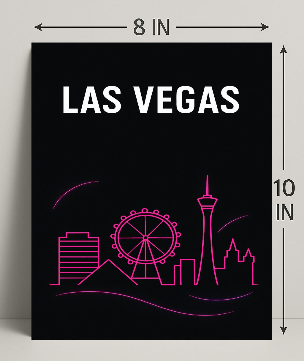 Las Vegas Neon Skyline Poster PosterGoat