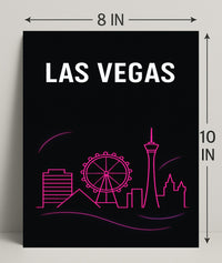 Las Vegas Neon Skyline Poster PosterGoat
