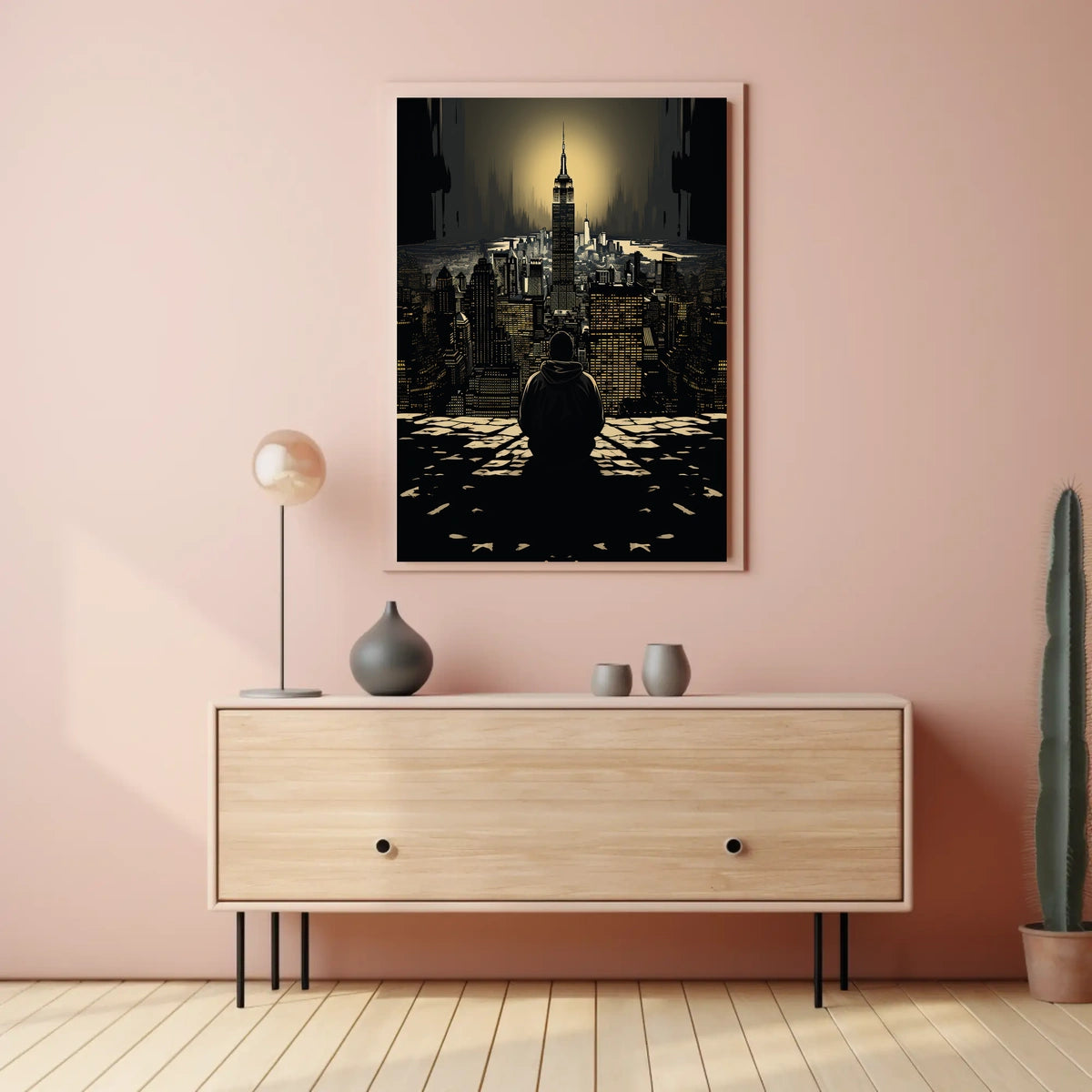 Contemplation Over The Cityscape Poster