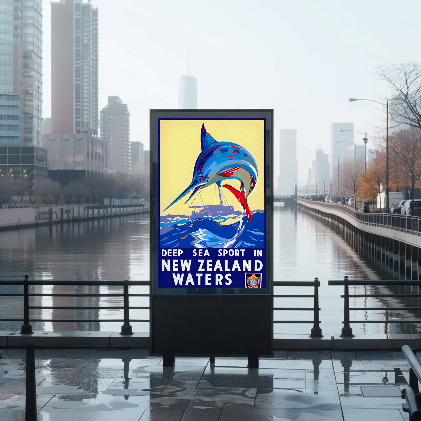 New Zealand Deep Sea Sport Fishing (1930s) Poster